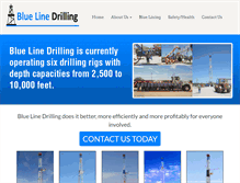 Tablet Screenshot of bluelinedrilling.com